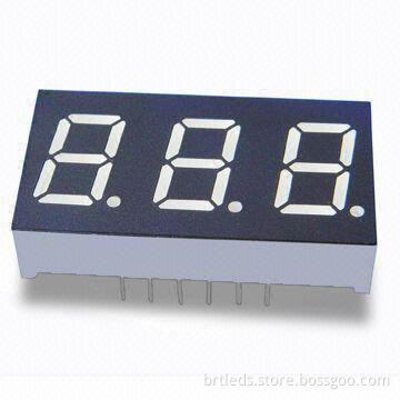 0.4-inch Triple Digit Numeric Display with Yelow Segment and Low-power Requirement